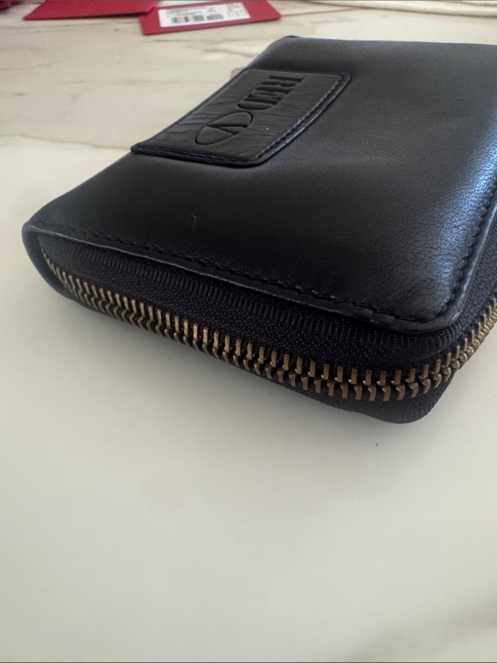 Valentino Black Leather Bow Zip wallet new - Picture 12 of 15